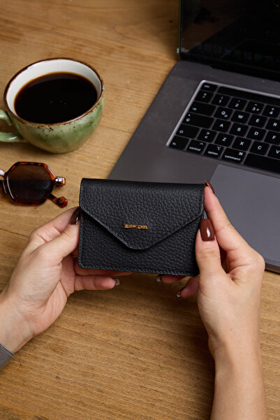 REWİNA Модель 9148 - Жіночий гаманець з натуральної шкіри чорного кольору, сп...