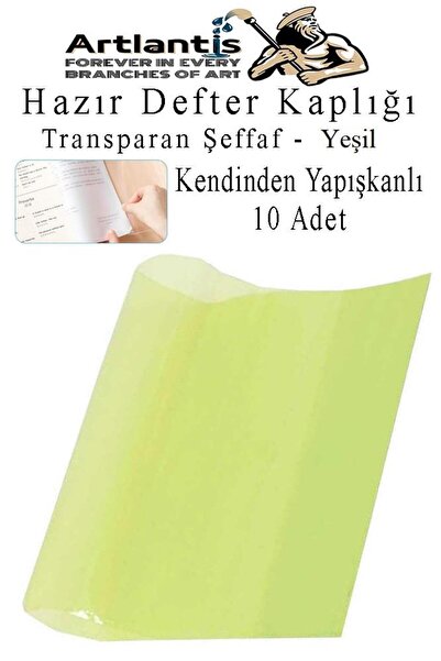 Artlantis Gotova omotnica za knjige, providna, mat zelena, 10 komada, 1 paket...