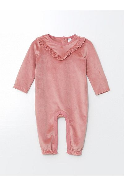 LC Waikiki LCW baby Crew Neck Long Sleeve Baby Girl Jumpsuit