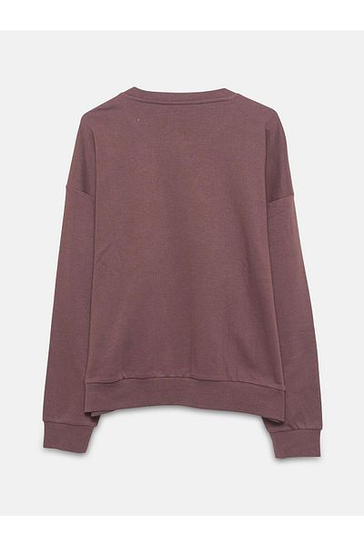 LC Waikiki Ανδρικό χοντρό φούτερ με στάμπα LCW Casual Standard Fit Crew Neck