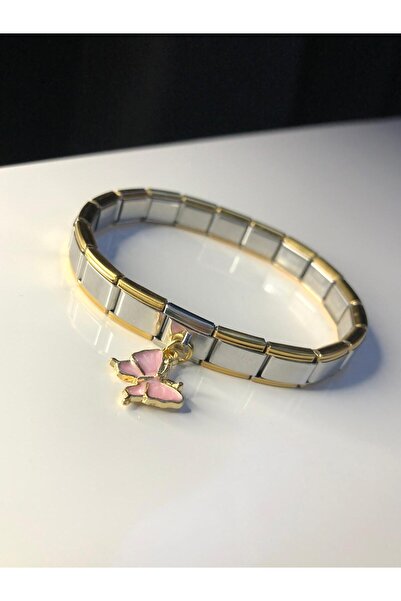 vogutima İtalyan Charm Nomi Çelik Bileklik • Kelebek Detay • Sevgiliye • Eşe ...