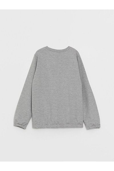 LC Waikiki LCW Crew Neck Printed Long Sleeve Girl's Sweatshirt