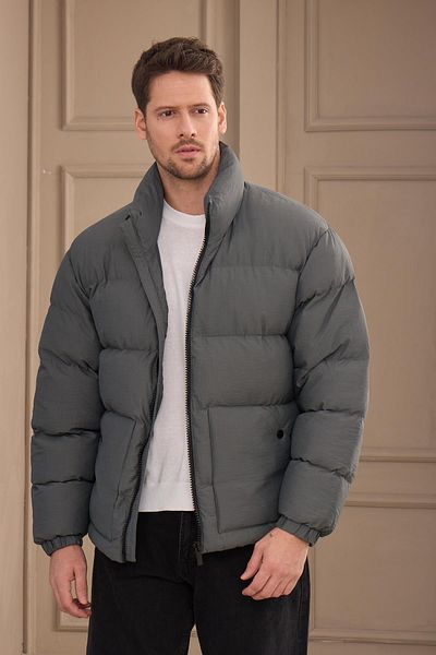 Danger Ανδρικό Puffer Jacket Anthracite
