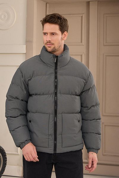 Danger Ανδρικό Puffer Jacket Anthracite