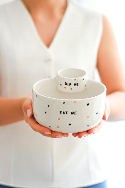 SİNEM YAMAN HOME وعاء سيراميك مصنوع يدويًا من EAT ME & Dip ME