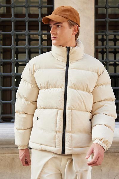 Danger Ανδρικό Puffer Jacket - Stone Color
