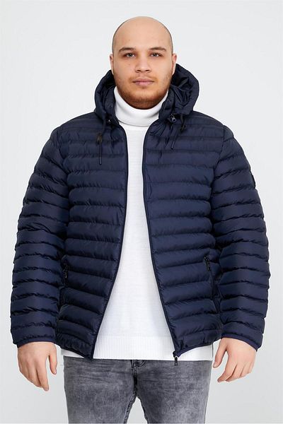 Danger Ανδρικό Παλτό Πουφερ Μπλε Navy Blue