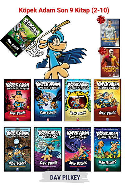 Altın Kitaplar Köpek Adam Son 9 Kitap Seti (2-10), Dav PILKEY,Çocuk Çizgi Rom...