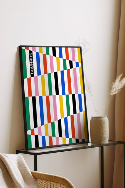 Basquiart Poster din seria Bauhaus cu ramă neagră, numărul picturii: 37