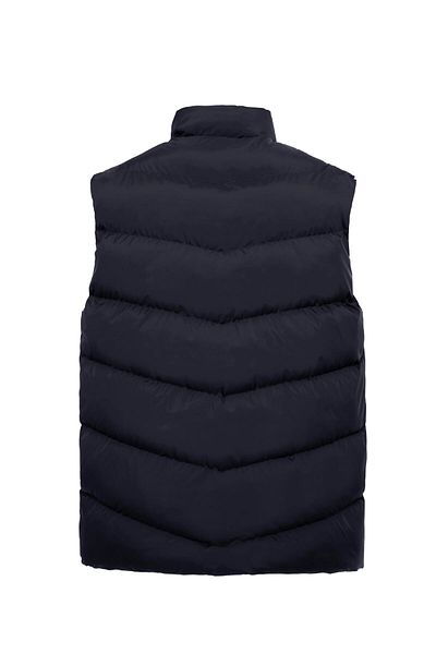 Danger Men's Large Size Puffer Vest with Pocket Detail Navy Blue