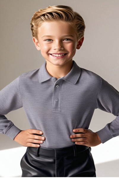 Rise Raba Children's Long Sleeve Polo Collar Top 6-13 Years
