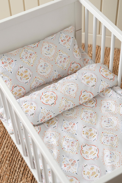 Petille طقم غطاء لحاف جانبي للأم مزين بالزهور مقاس 60 × 100