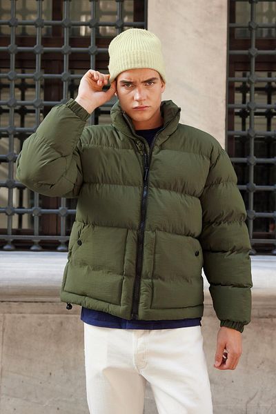 Danger Ανδρικό Puffer Jacket Χακί