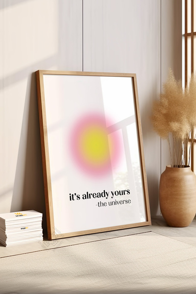 Basquiart Poster din seria Aura cu ramă din lemn, numărul tabloului: 92