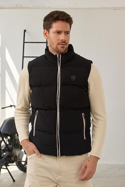 Danger Men's Black Waterproof Puffer Vest
