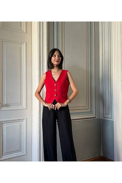 İLKCET MODA سترة نسائية - قماش مزدوج