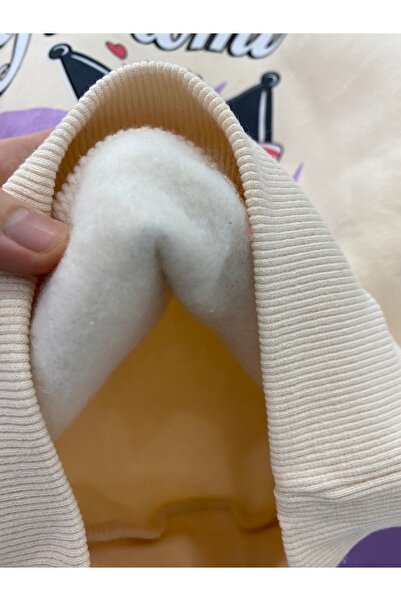 ARBİ kids Kız çocuk Kuromi mor üç iplik şardonlu pijama takımı kışlık