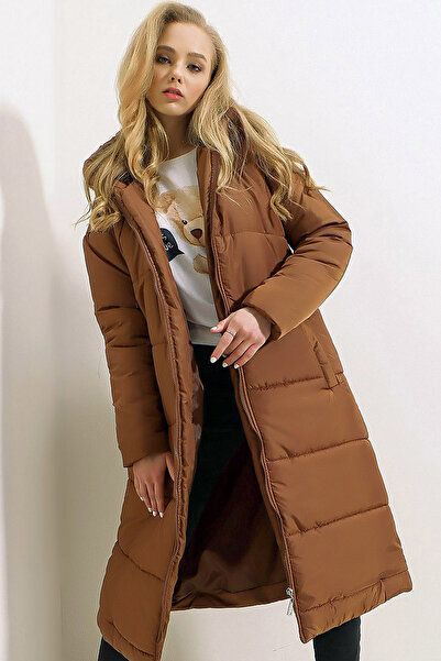 Ottawe Kapüşonlu Relaxed Fit Fermuar Kapamalı Uzun Kol İçi Astarlı Cepli Kışl...