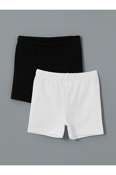 LC Waikiki Lcwk kurze Leggings für Mädchen mit elastischem Bund, 2er-Pack