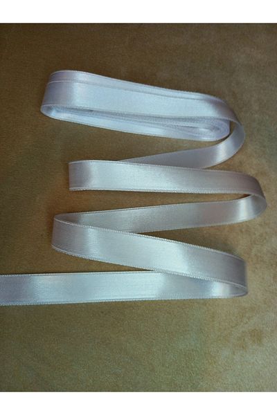 yörük tuhafiye 2 cm White Satin Ribbon - 10 Meters (One Ball)
