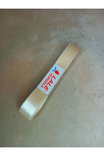 yörük tuhafiye 2 cm Wide Cream Satin Ribbon - 10 Meters (One Ball)