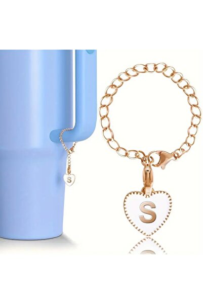 arredamento S Harfi Kalpli Termos Uyumlu Beyaz Charm Aksesuar Sallantılı Süs