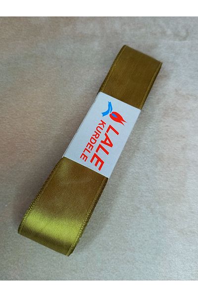 yörük tuhafiye 10 Meters Khaki Satin Ribbon - 3 cm One Ball, Satin and Satin Ribbon