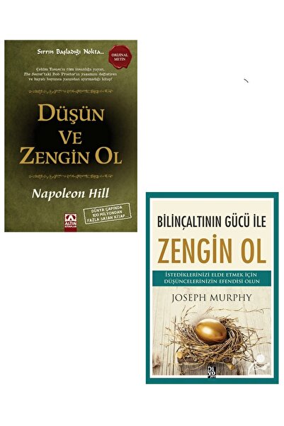Altın Kitaplar ZENGİN OL SETİ 2 KİTAP ( Nepolion Hill # Joseph Murphy)