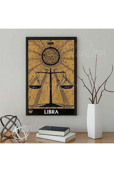 Artarilion Pânză Digitală HD Imprimare Pictură pe pânză Semnul Balanței Pictură pe pânză Zodiac Tarot Horoscop Pictură de perete