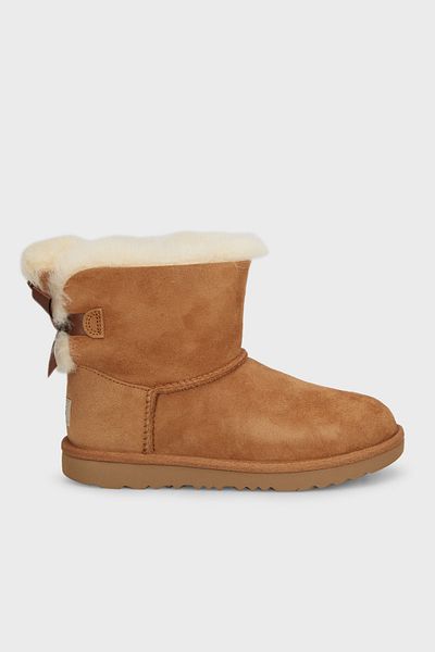 UGG Soft Furry Bow Leather Boots 1017397 B