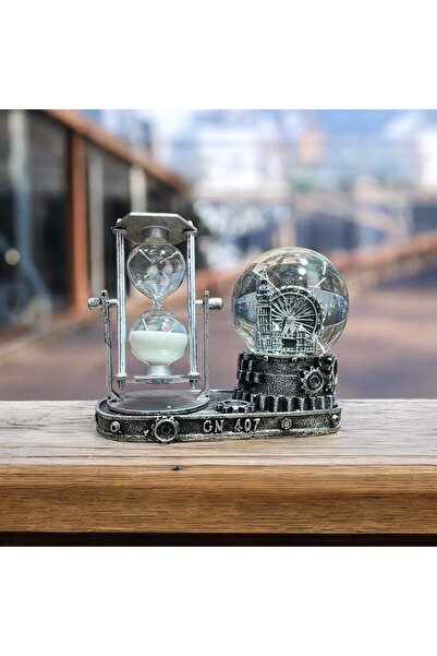 keyfim shop Big Beng Saat Kulesi Işıklı Sulu Kar Küreli Kum Saati Hediyelik K...