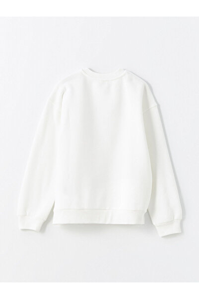 LC Waikiki Χοντρό φούτερ για κορίτσια με λαιμόκοψη - W4ka45z4