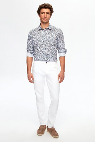 Twn Сlim Fit темно-синя сорочка з принтом