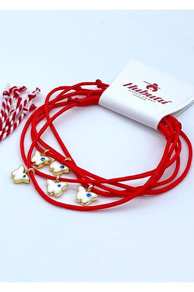 Concept HuBuTU Set of 10 Pieces (5*2 Pieces) Gift Card, Gelatin and Red Rope Wish Bracelet