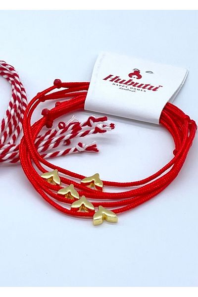 Concept HuBuTU Set of 10 Pieces (5*2 Pieces) Gift Card, Gelatin and Red Rope Wish Bracelet