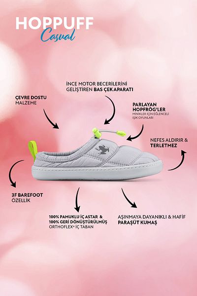 HOPFRÖG Hoppuff Gray Dynamic Barefoot Kids Shoes - Casual