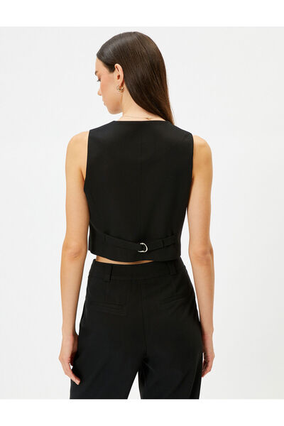 Koton V-Neck Buttoned Vest