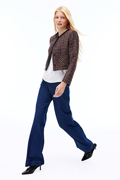 Perspective Μαύρο μπουφάν Aidias Regular Fit με κοντό μανίκι και λαιμόκοψη