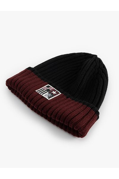 Koton Label Embroidered Layered Beret