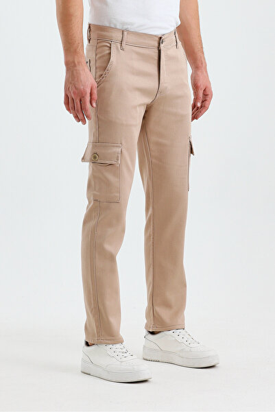 WKM Ανδρικό παντελόνι με κανονική εφαρμογή Casual, μη τζιν, Cargo Pocket