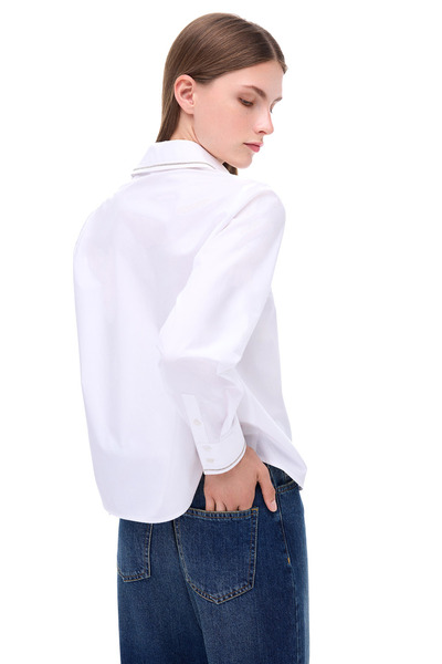 Perspective Амеліас Регулярний крій Стандартна довжина Накладні рукави Сорочка з коміром Біла сорочка