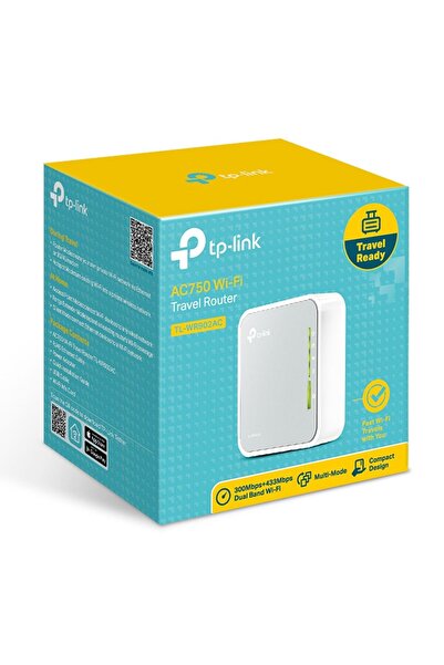 TP-LINK Tl-wr902ac, Ac750 Mbps Kablosuz Taşınabilir Router