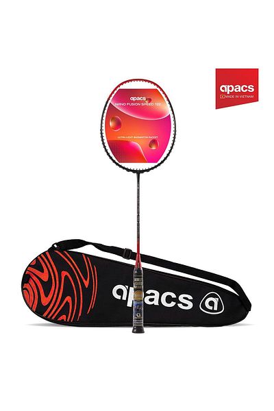 Apacs Nano Fusion Speed Graphite Unstrung Badminton Racket | 76g, 30 Lbs | Red