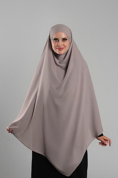 HÜRREM BONE Μωβ μαντήλι Hijab - Πρακτικό, Snap-on, Crepe Lace-up Souffle Hijab 2313_21