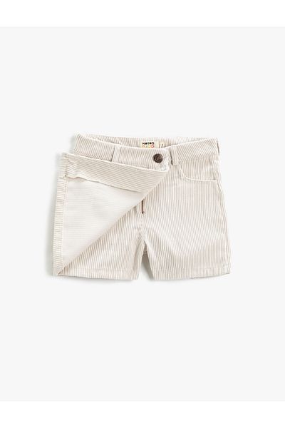 Koton Mini-Kurzrock aus Cord mit zweireihiger Tasche