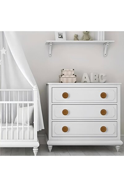 Badem10 Dolunay 10 τμχ Κουμπί λαβής Ξύλινο μοτίβο Έπιπλα Κουζίνας Συρτάρι Ντουλάπα Ντουλάπα Λαβή Λαβή