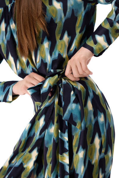 Perspective Bladders Regular Fit Midi Length Multicolor Skirt