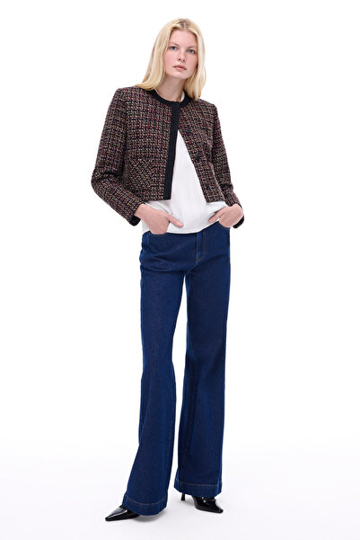 Perspective Μαύρο μπουφάν Aidias Regular Fit με κοντό μανίκι και λαιμόκοψη