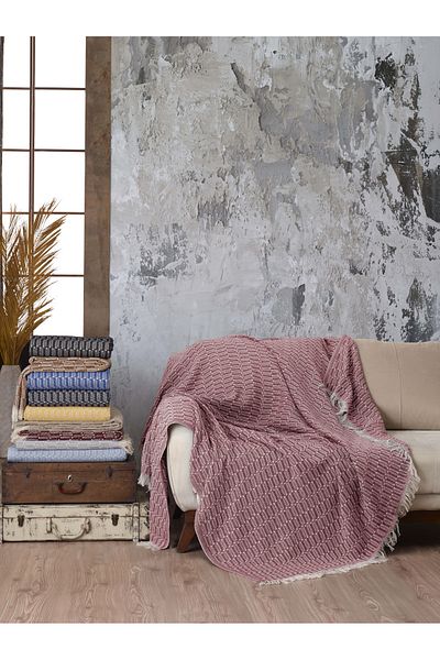 Madame Clean Home LUX 1ος ΚΑΛΥΜΜΑ ΚΑΘΙΣΜΑΤΟΣ CLASS NATURAL 100% ΒΑΜΒΑΚΙ - ΣΑΛΙ Σκούρο Ροζ 175X215 εκ.