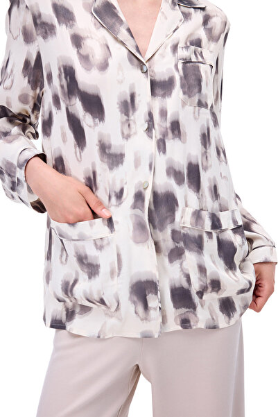 Perspective Μπεζ πουκάμισο με γιακά με χαμηλό μανίκι Breeze Comfortable Fit Standard Size